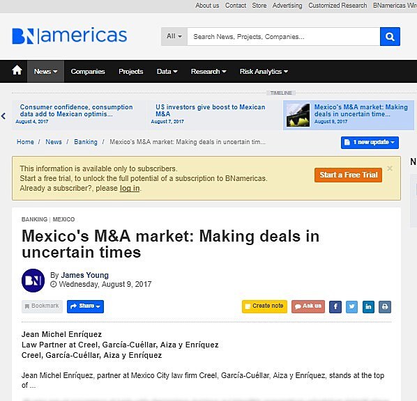 Mexico'sM&Amarket:Makingdealsinuncertaintimes